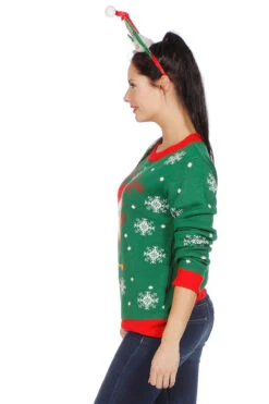 Kersttrui Groen Met Rendier (netto) -Kostuums Met Halloween-Thema 11289 7815 XX 21