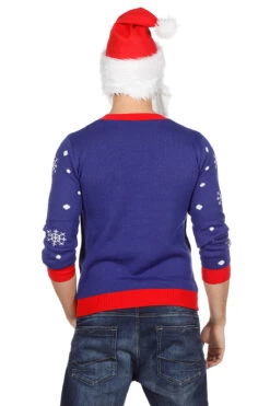 Kersttrui Blauw "Rocking Santa" (netto) -Kostuums Met Halloween-Thema 11291 7818 XX 30