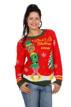 Kersttrui Rood Kerstelf (netto) -Kostuums Met Halloween-Thema 11292 7819 XX 11