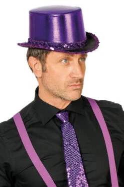 Hoge Hoed Lamee Met Paillettenband -Kostuums Met Halloween-Thema 11430 9019 12 10