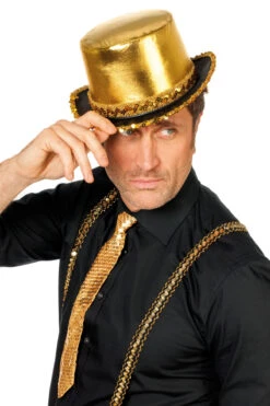 Hoge Hoed Lamee Met Paillettenband -Kostuums Met Halloween-Thema 11430 9019 28 10