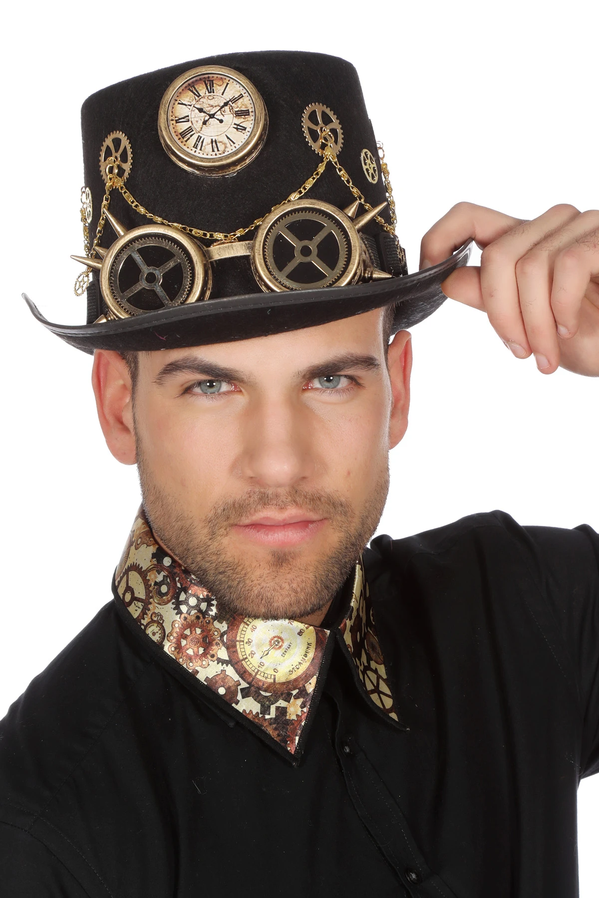 Hoed Steampunk Met Bril En Ketting 3 Hoed Steampunk Met Bril En Ketting