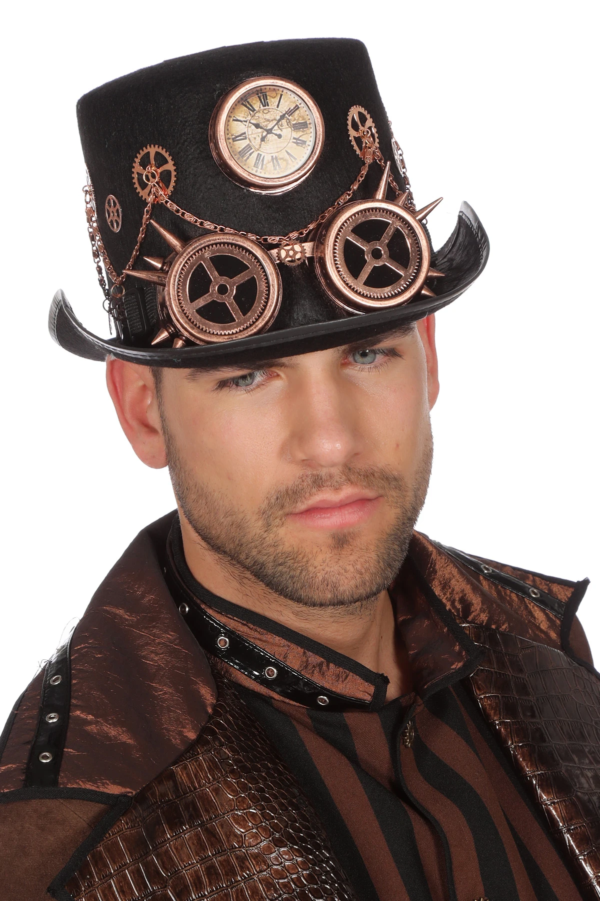 Hoed Steampunk Met Bril En Ketting 5 Hoed Steampunk Met Bril En Ketting - Afbeelding 3
