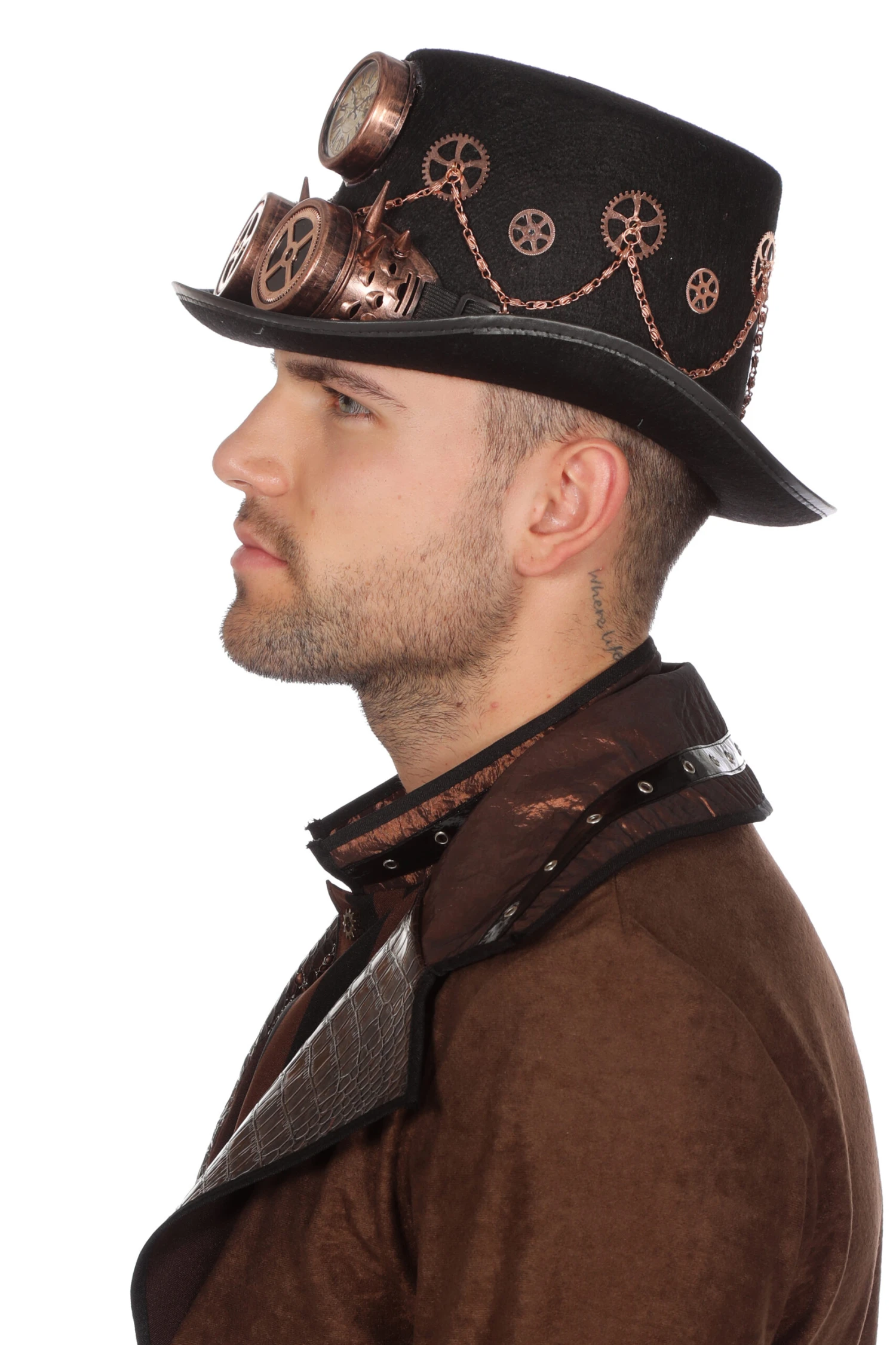 Hoed Steampunk Met Bril En Ketting 6 Hoed Steampunk Met Bril En Ketting - Afbeelding 4