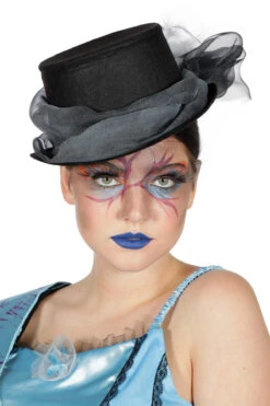 Dameshoed Met Bloem Grijs