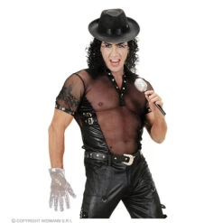 Handschoen Zilver Pailletten -Kostuums Met Halloween-Thema 1454L b