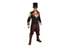 Steampunk Jas Zwart/bruin