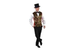 Gilet Pailletten Rood, Geel En Groen