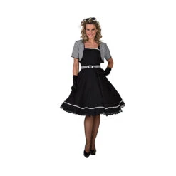 Rock'n Roll Jurkje Zwart/wit 220108