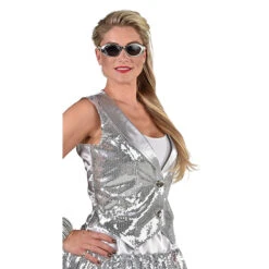 Gilet Paillet Zilver