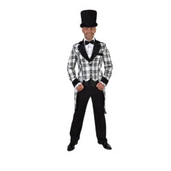 Slipjas Geruit Zwart/wit