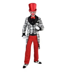 Slipjas Geruit Zwart/wit -Kostuums Met Halloween-Thema 220287 3