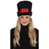 Hoge Hoed Zwart Met Rood -Kostuums Met Halloween-Thema 220300.7