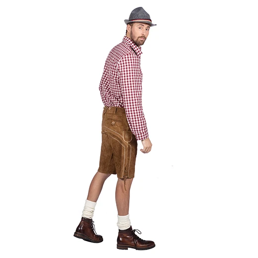 Tirolerblouse Anton Bordeaux 4 Tirolerblouse Anton Bordeaux - Afbeelding 2