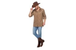 Authentic Western Hemd Taupe