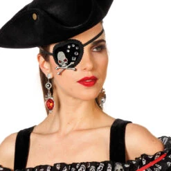 Ooglapje Doodskop Zwart Met Steentjes 5 Ooglapje Doodskop Zwart Met Steentjes -Kostuums Met Halloween-Thema 3984 40705 XX 10