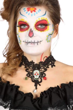 Choker Day Of The Dead Met Kant -Kostuums Met Halloween-Thema 5980 31554 XX 10
