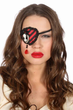 Ooglapje Piraat Zwart/rood -Kostuums Met Halloween-Thema 6012 40701 XX 10