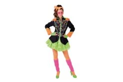 Carnavalsjasje 80s Zwart Met Neon