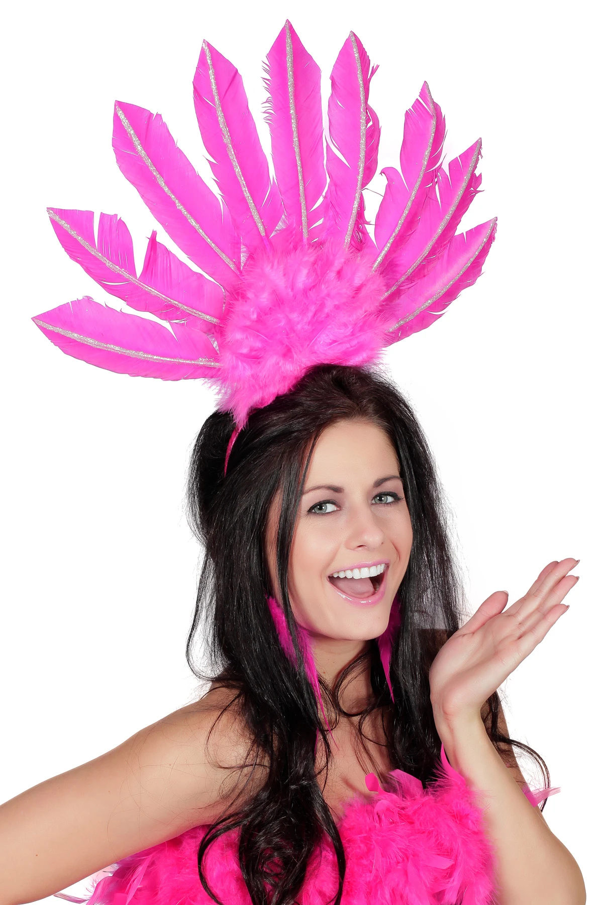 Diadeem Samba Met Veren 4 Diadeem Samba Met Veren - Afbeelding 2