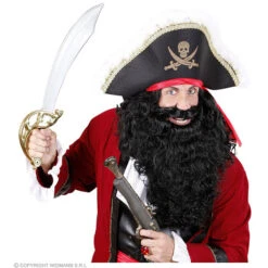 Maxi Baard Zwart -Kostuums Met Halloween-Thema B0533 b