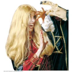 Pruik, Heks Morgana Blond (in Plastic Doos)