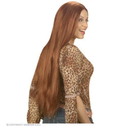 Pruik, Bruin Extra Lang -Kostuums Met Halloween-Thema L0961 b