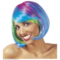 Pruik, Starlet Meerkleurig (in Plastic Doos)