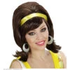 Pruik, 60's Modieus Bruin 1 Pruik, 60's Modieus Bruin -Kostuums Met Halloween-Thema M6519 a