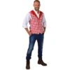 Gilet Brabants Bont Rood Geruit -Kostuums Met Halloween-Thema gilet brabant 216283 7 1