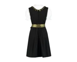 Dirndl Jurkje 3-delig Zwart Met Olijfgroen -Kostuums Met Halloween-Thema h 2522 hinten