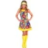 Hippie Jurkje 70s Smile -Kostuums Met Halloween-Thema hippie jurkje smile 217193 1