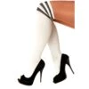 Cheerleader Kousen Wit Met Zwart -Kostuums Met Halloween-Thema lieskousen wit zwart