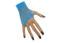 Nethandschoenen Kort Vingerloos Fluor Blauw
