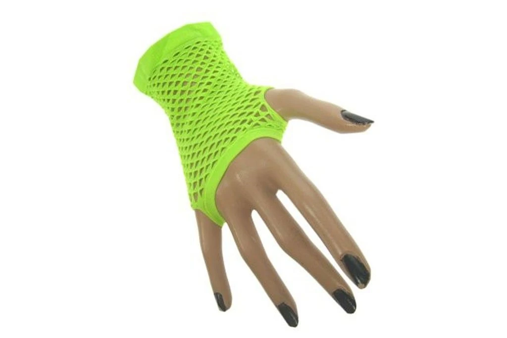 Nethandschoenen Kort Vingerloos Fluor Groen 3 Nethandschoenen Kort Vingerloos Fluor Groen