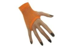 Nethandschoenen Kort Vingerloos Fluor Oranje