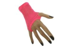 Nethandschoenen Kort Vingerloos Fluor Roze