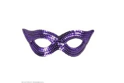 Oogmasker Pailletten, Paars