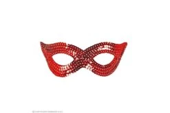 Oogmasker Pailletten, Rood