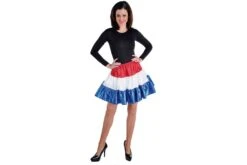 Petticoat Stof Rood, Wit Blauw