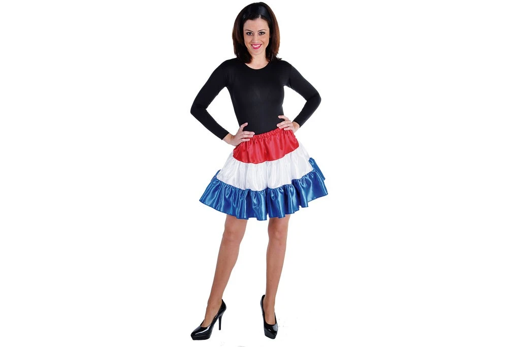 Petticoat Stof Rood, Wit Blauw 3 Petticoat Stof Rood, Wit Blauw