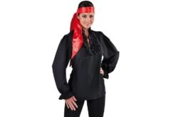 Piraten Blouse Dames Zwart