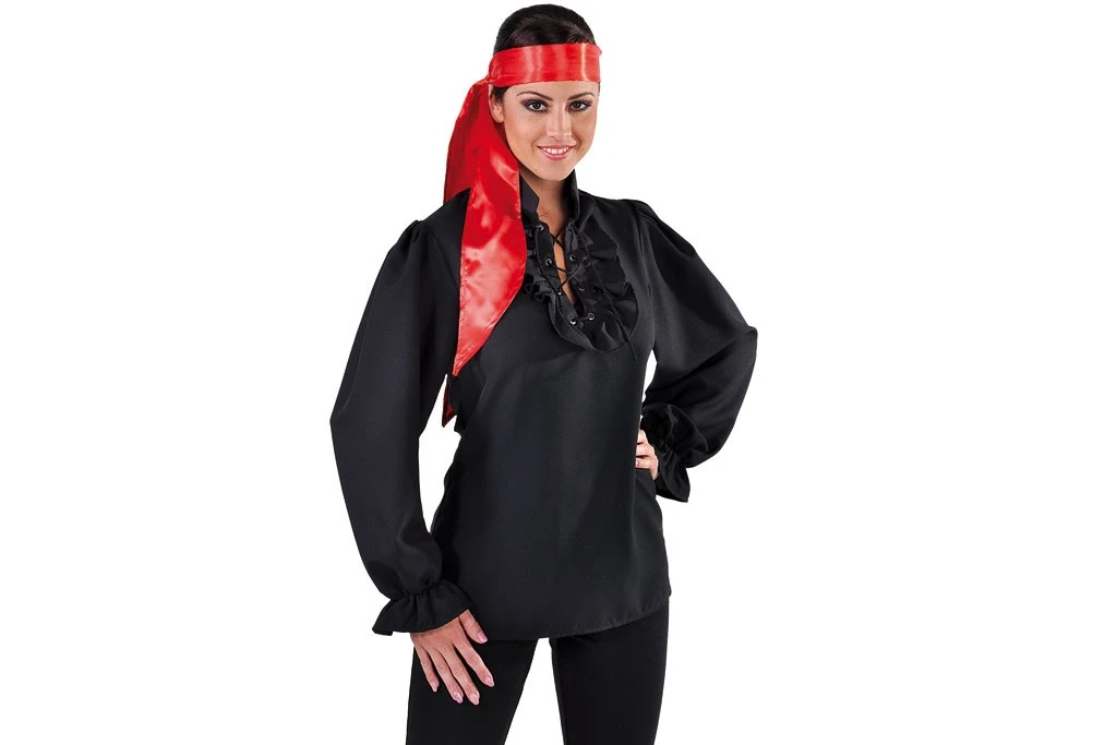 Piraten Blouse Dames Zwart 3 Piraten Blouse Dames Zwart