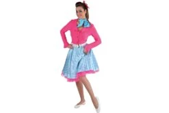 Rock En Roll Rok Licht Blauw Met Stippen 216103-16