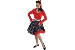 Rock En Roll Rok Zwart Met Witte Stippen 216103-2