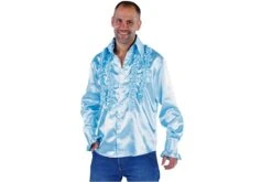 Ruches-blouse Getailleerd Licht Blauw