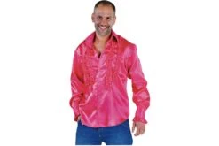 Ruches-blouse Getailleerd Fuchsia