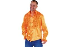 Ruches-blouse Getailleerd Oranje