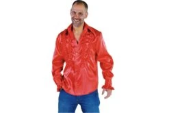 Ruches-blouse Getailleerd Rood