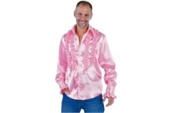 Ruches-blouse Getailleerd Pink